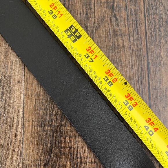 Gap Double O Ring Leather Cinch Belt Woven Leather Detail Size Large Black - Picture 11 of 15